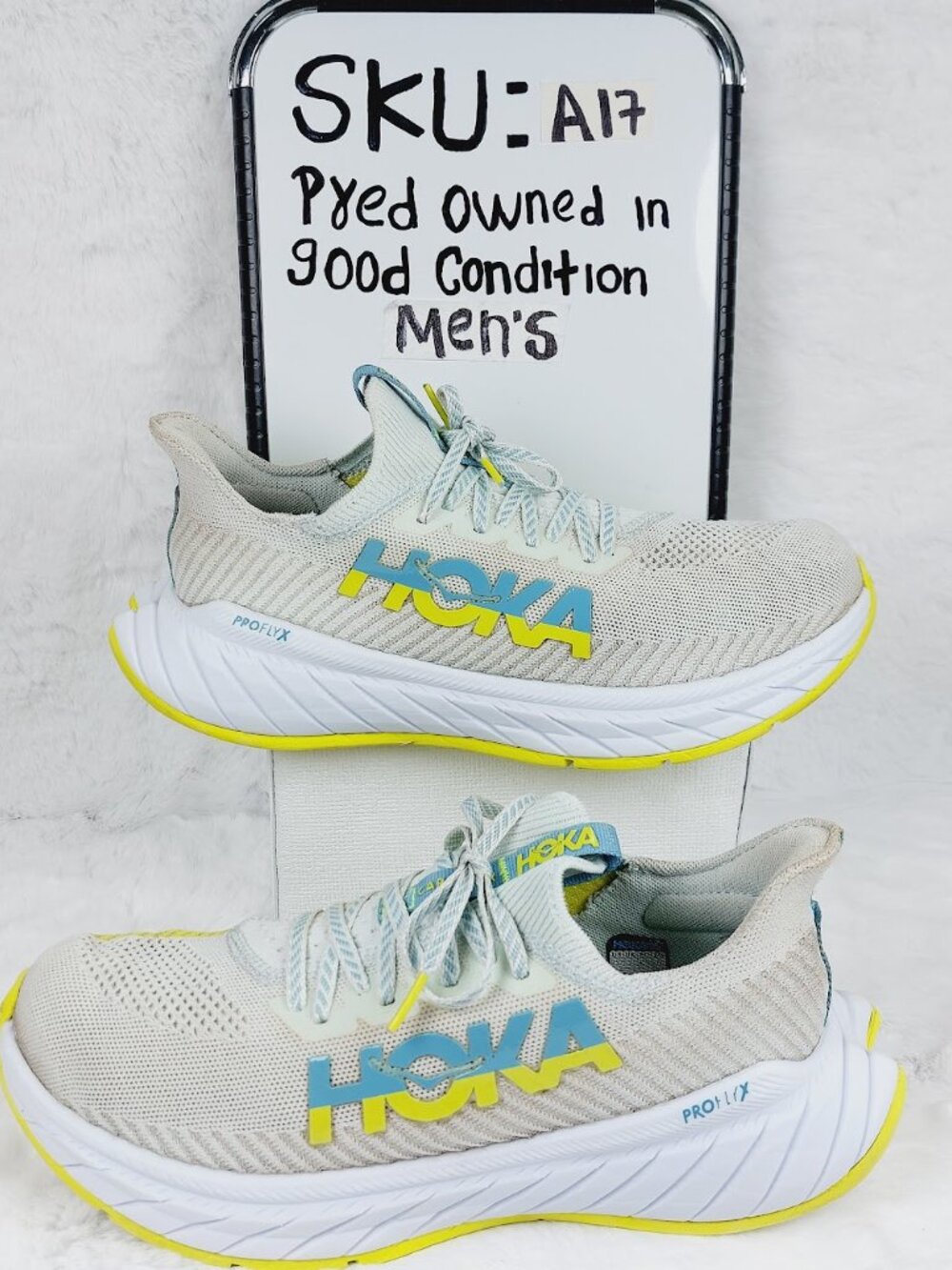 Hoka One One Carbon X 3 Men's Billowing Sail/Evening Primrose Running Shoes 9.5D - Picture 12 of 12